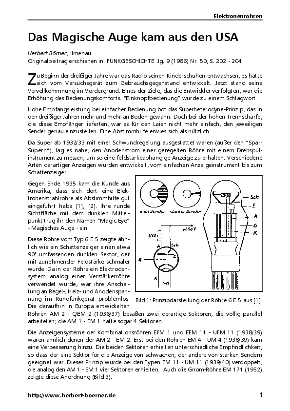 The Magic Eye came from the USA.